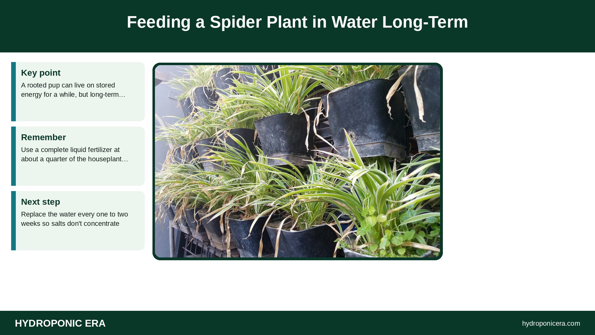 spider plant in water — Feeding a Spider Plant in Water Long-Term