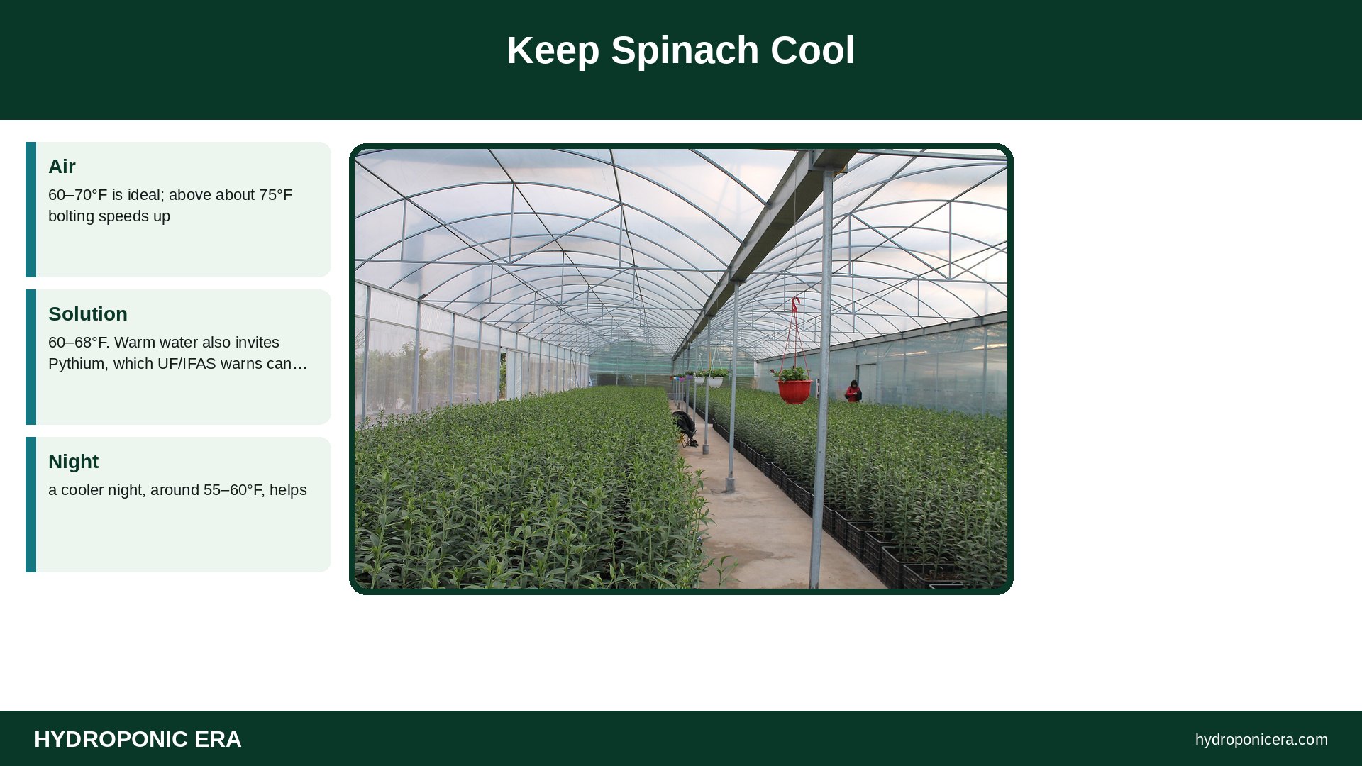 spinach bolting — Keep Spinach Cool