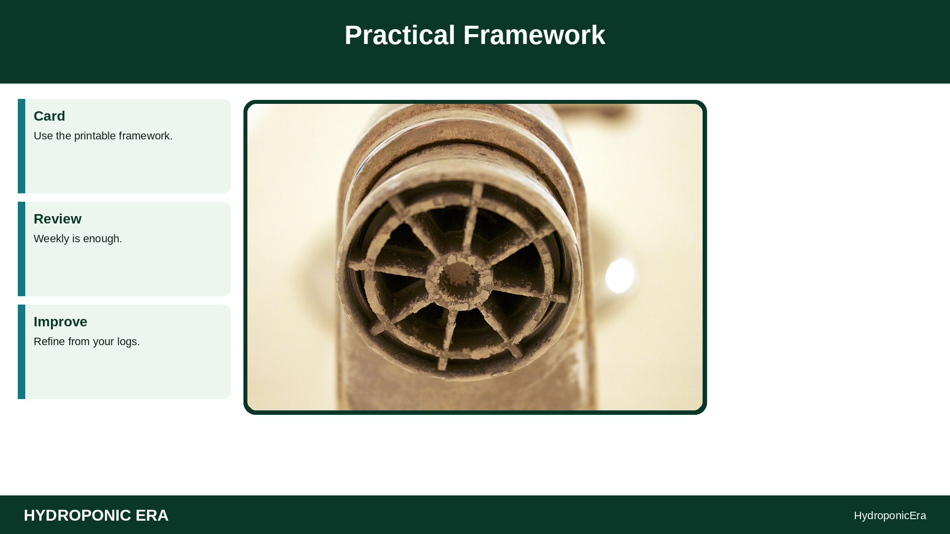 stale nutrient solution age hydroponics — Practical Framework