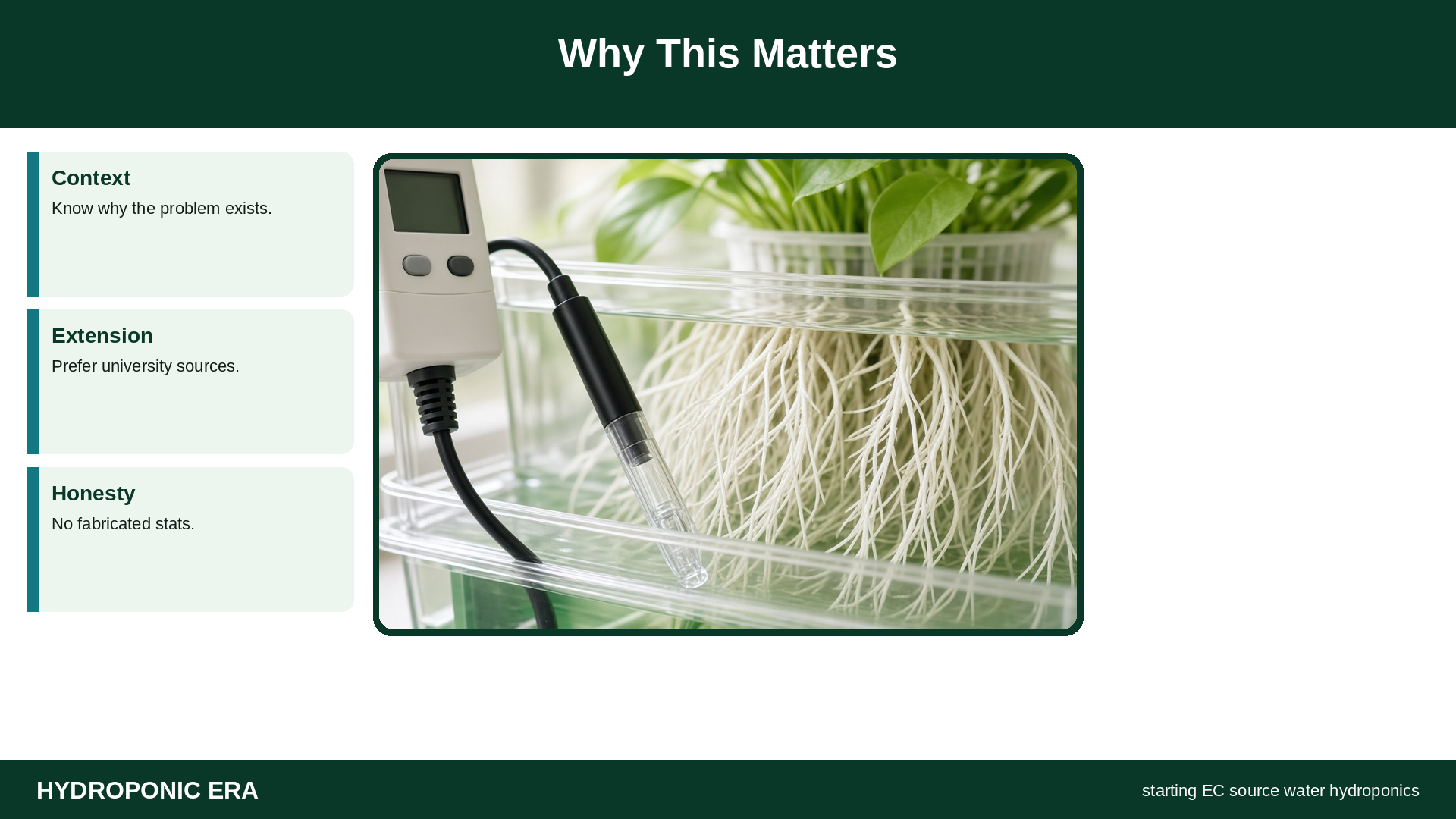 starting ec source water baseline — starting EC source water hydroponics: Why This Matters