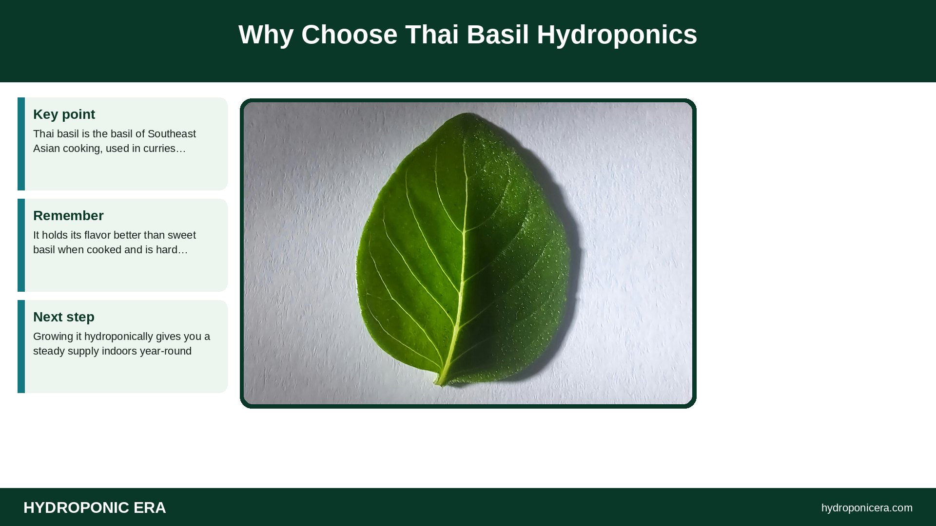 thai basil hydroponics — Why Choose Thai Basil Hydroponics