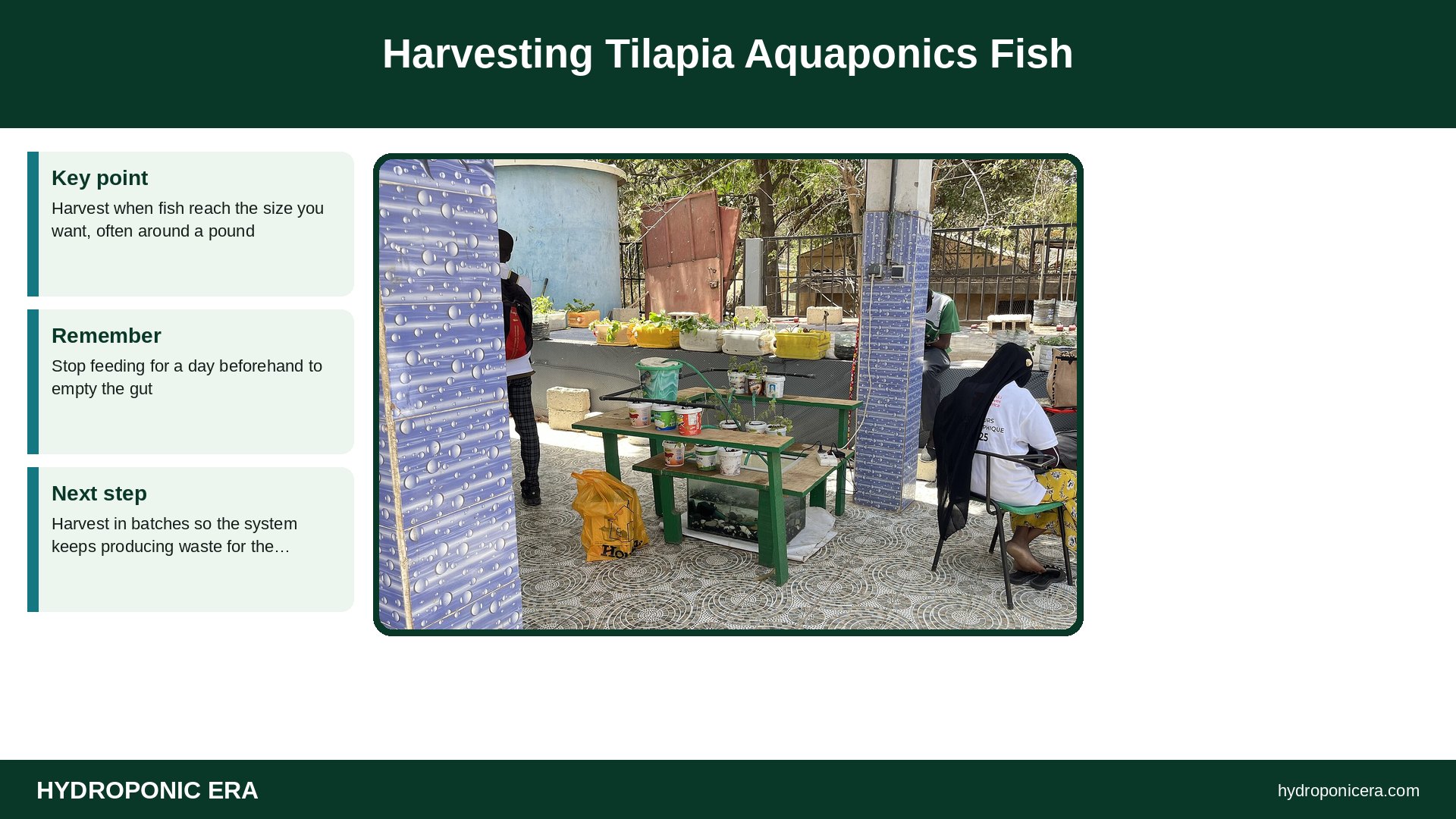 tilapia aquaponics — Harvesting Tilapia Aquaponics Fish