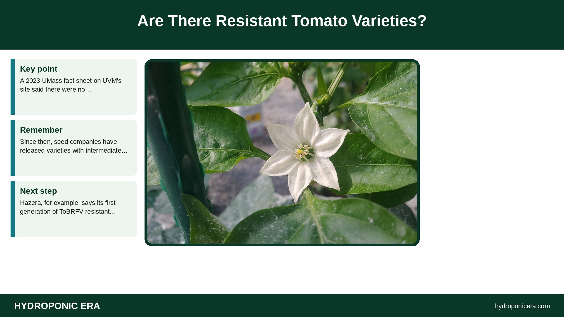 tomato brown rugose fruit virus — Are There Resistant Tomato Varieties?