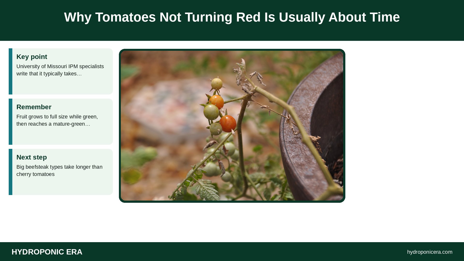 tomatoes not turning red — Why Tomatoes Not Turning Red Is Usually About Time