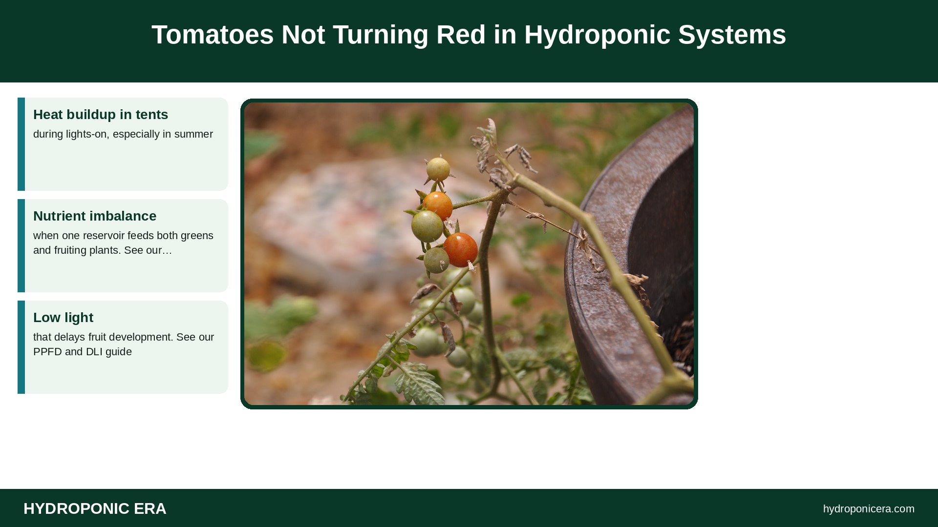 tomatoes not turning red — Tomatoes Not Turning Red in Hydroponic Systems