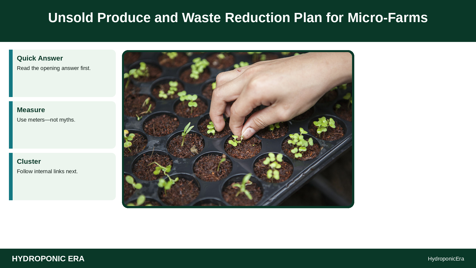 unsold produce waste reduction hydroponics — Unsold Produce and Waste Reduction Plan for Micro-Farms