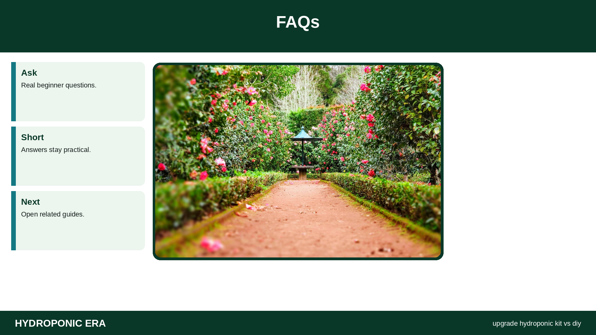 upgrade kit vs rebuild diy hydroponics — upgrade hydroponic kit vs diy: FAQs