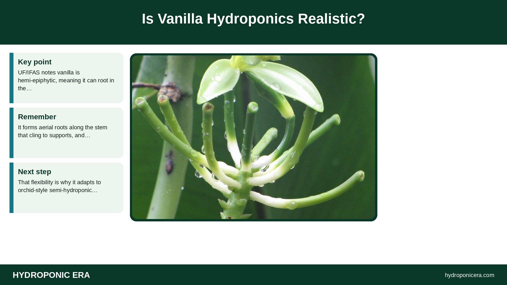 vanilla hydroponics — Is Vanilla Hydroponics Realistic?