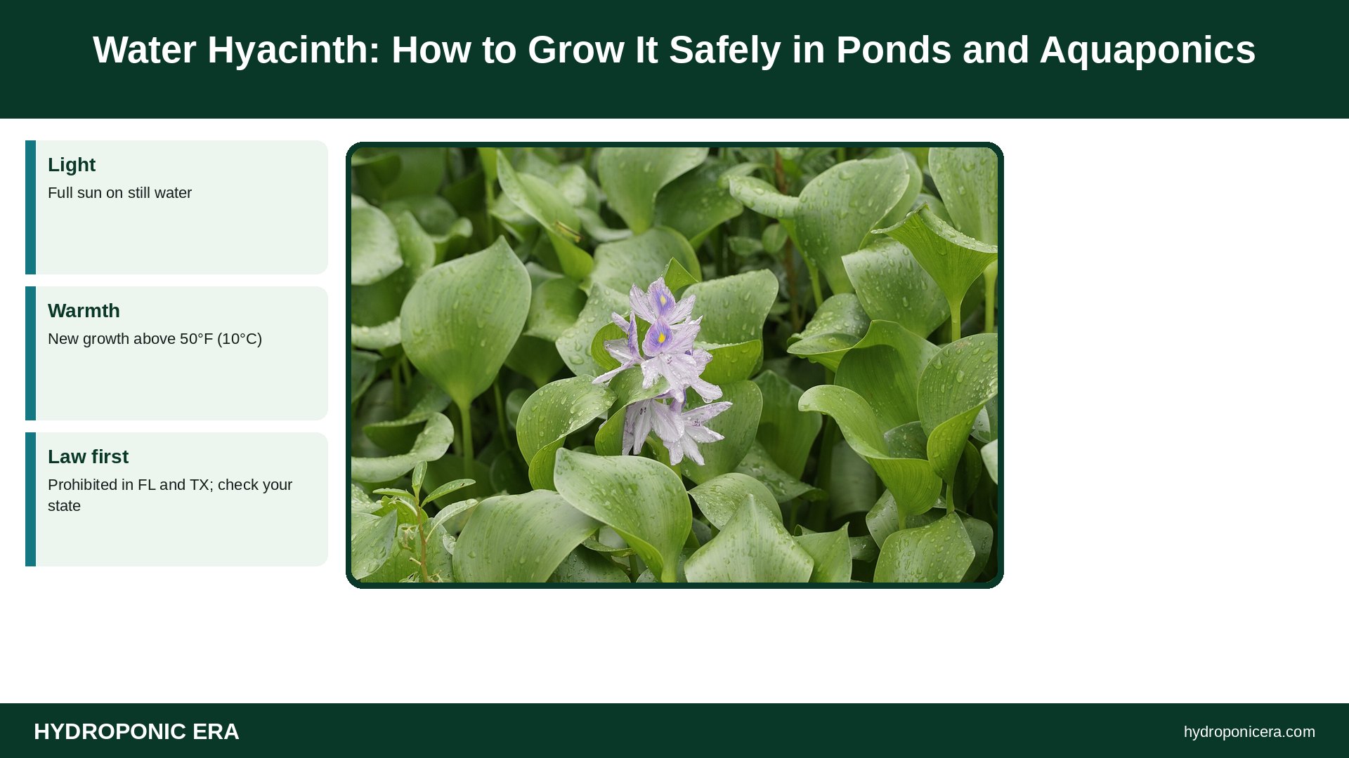 water hyacinth — Water Hyacinth: How to Grow It Safely in Ponds and Aquaponics