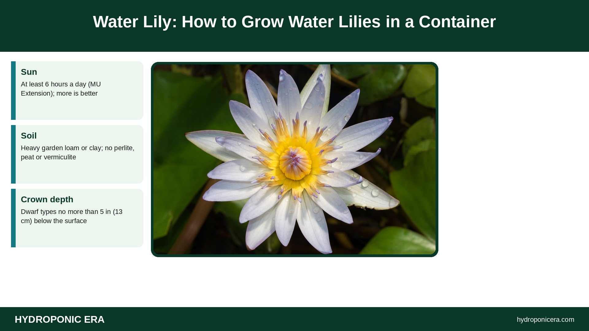 water lily — Water Lily: How to Grow Water Lilies in a Container
