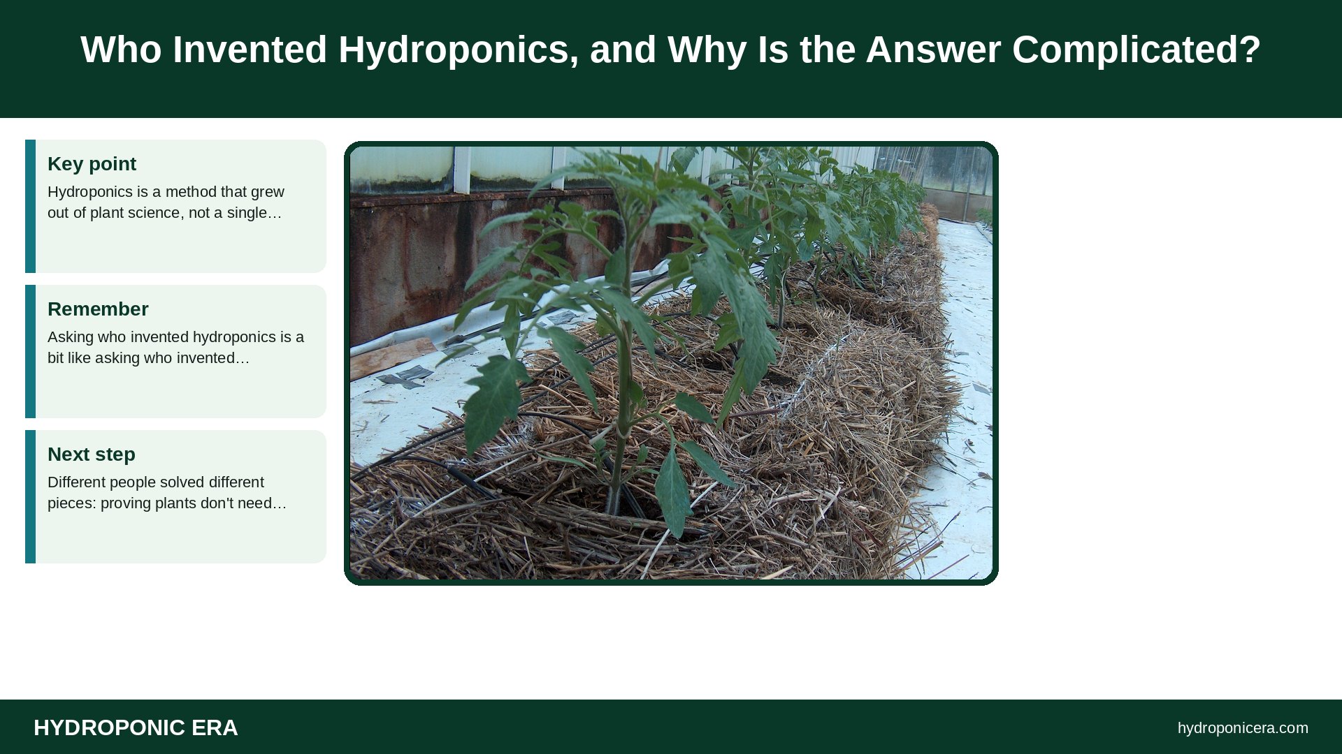 who invented hydroponics — Who Invented Hydroponics, and Why Is the Answer Complicated?