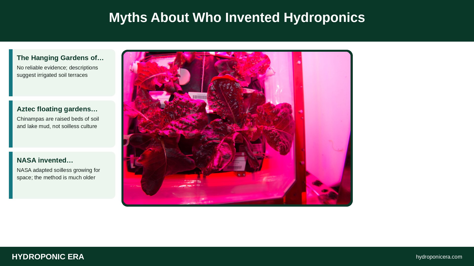 who invented hydroponics — Myths About Who Invented Hydroponics